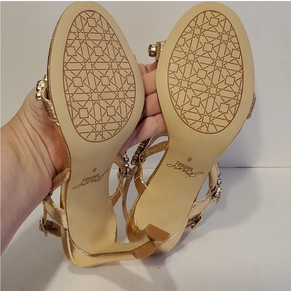 Jewel Badgley Mischka Odette Slingback Sandals Shoes In Rose Gold Size 8 NWOB - Picture 5 of 6